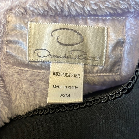 Oscar de la Renta Lavender Long Robe Luxurious Intimates, Sz S/M - Picture 2 of 12